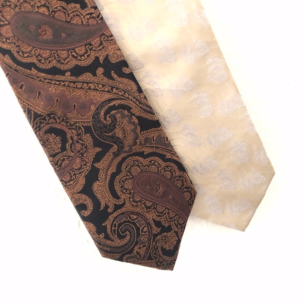 ⚫️ 5/$25 CK SEAN JOHN FALL PAISLEY LEAVES TIE LOT